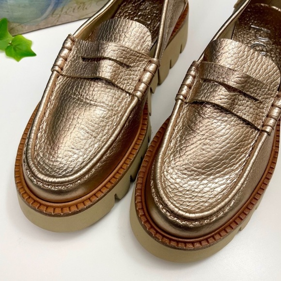 New Pedro Garcia Sebas Lug Penny Loafer in Gold 39.5 / US 9.5 - Picture 5 of 16